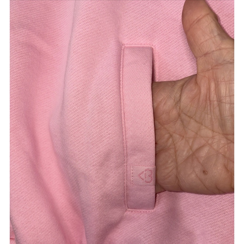 Blogilates Women's Marshmallow Hoodie Oversized Sweatshirt in Pink 3X - Picture 4 of 6